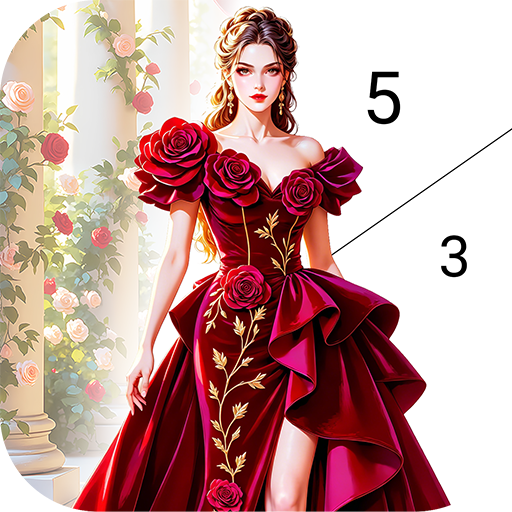 Gown Dress Paint by Numbers