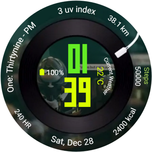 Animated Retro Play Watch Face