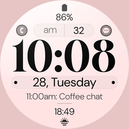 Minimal 3 Pastel Watch Face