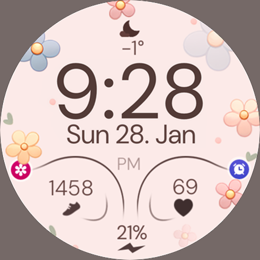 Pastel Floral Watch Face