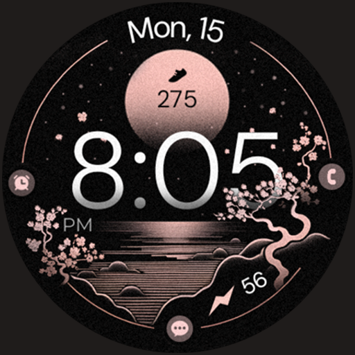 Bronze Zen digital watch face