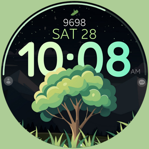 Tree Steps digital watch face
