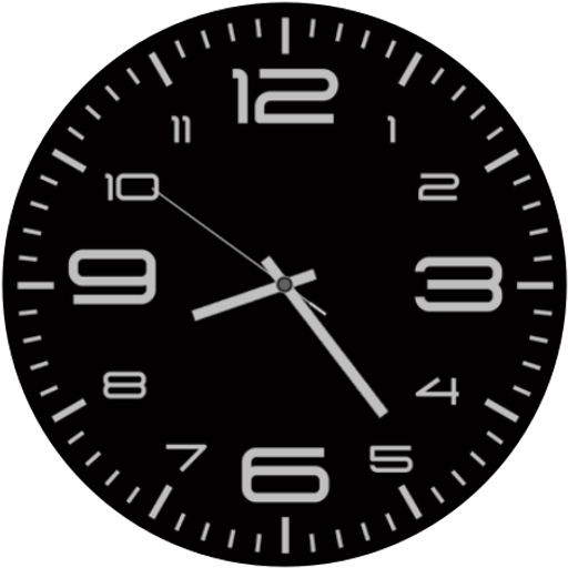 True Black Analog Watch Face