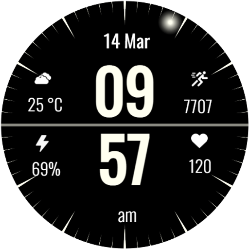 Minimal Black Watch Face