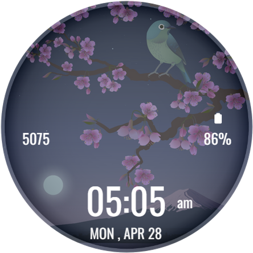 3D Cherry Blossom Watch Face
