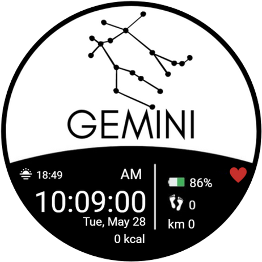 Gemini Zodiac Sign Watch Face