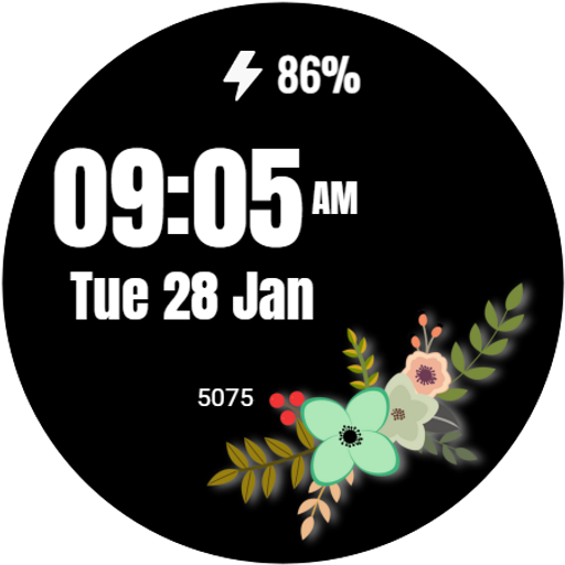 Flower Digital WatchFace
