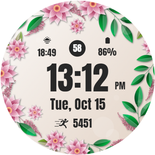 Realistic Spring Floral Watch