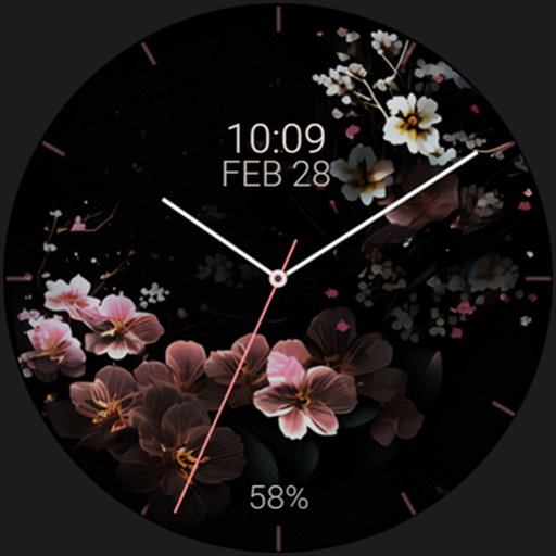 Spring bloom analog watch face