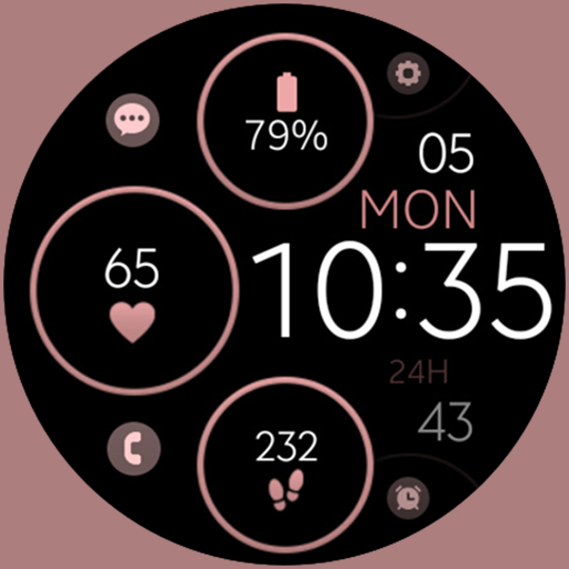 Minimal Rose Gold Watch Face