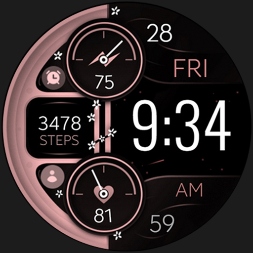 Digital Rose Gold 2 watch face
