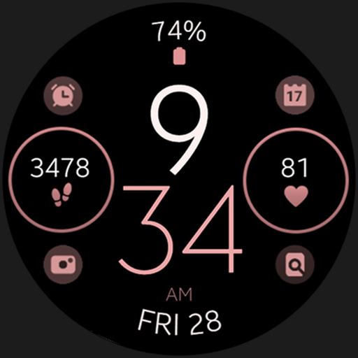 Minimal Rose Gold 2 watch face