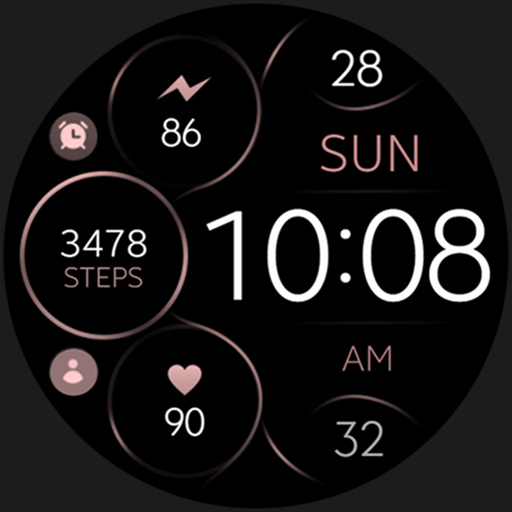 Minimal Rose Gold 3 watch face