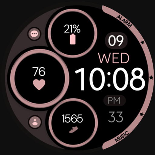 Digital Rose Gold 6 watch face