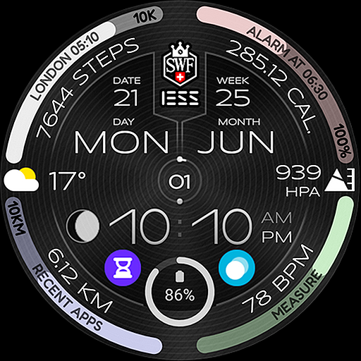 SWF Less Digital Watch Face