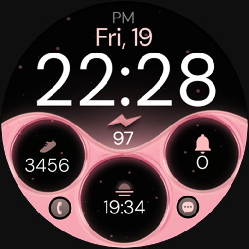 Rose Gold digital watch face