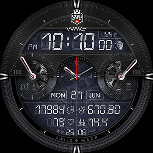 SWF Wave Digital Watch Face