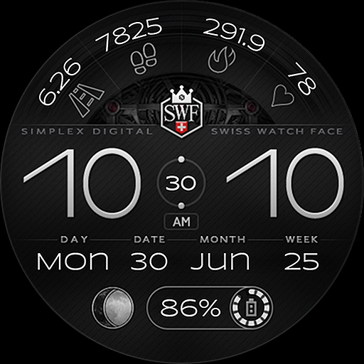 SWF Simplex Digital Watch Face