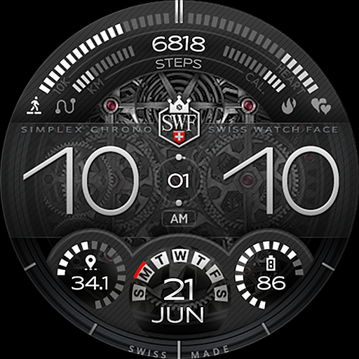 SWF Simplex Chrono Watch Face