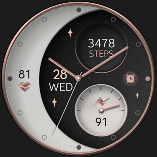 Moon Rose Gold v2 watch face