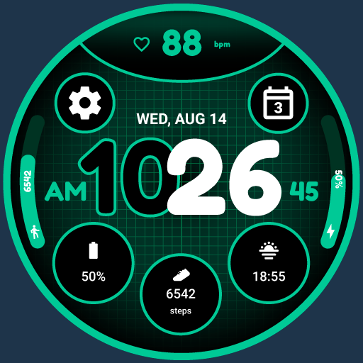 Grid Watch Face by HuskyDEV