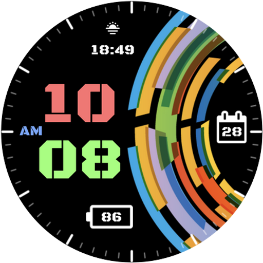 Vivid Digital Watch Face
