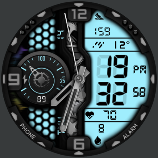 Hybrid Vivid Colors Watch Face