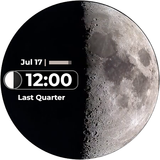 Animated Moon Phase Watch Face