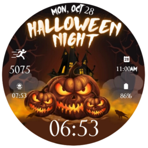 Halloween Night Animated Face