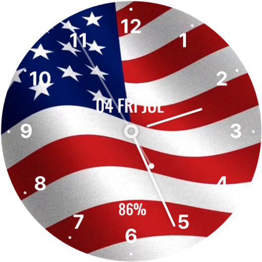 Animated USA Flag Analog WF