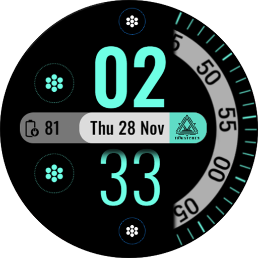 Modern Digital Watch Face