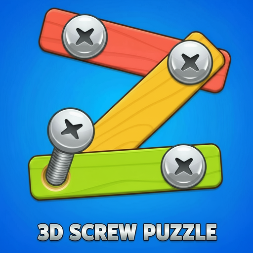 Screw Puzzle - Wood Nut & Bolt