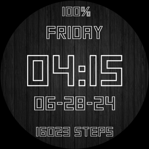Black Wood Finish Watchface