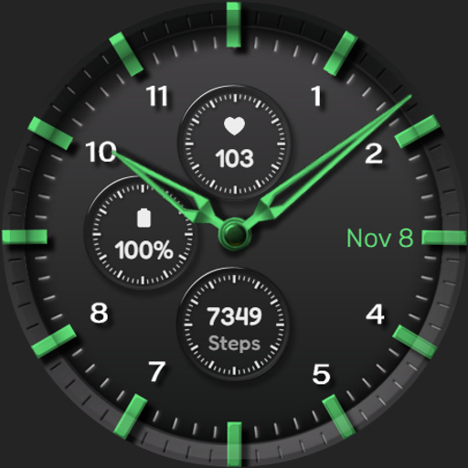 Analog classic watch face