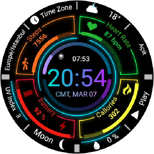 Watch Face Neon Health TMZ