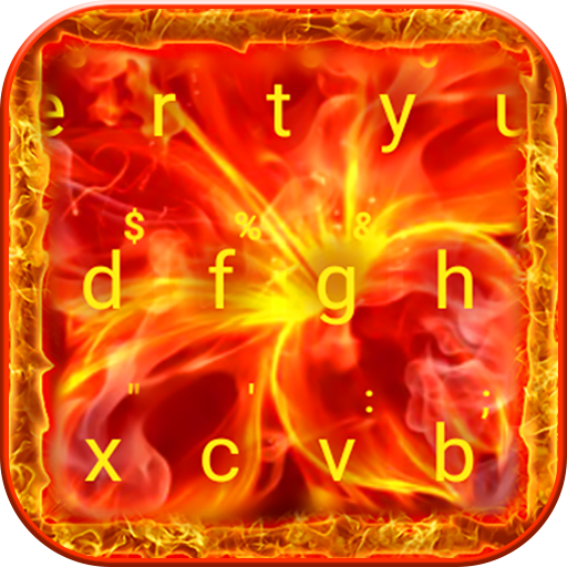 Neon Fire Weed Keyboard Theme