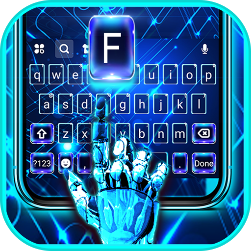 Tech Neon Blue Theme