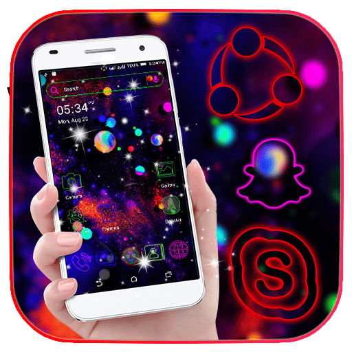 Neon Colorful Launcher Theme