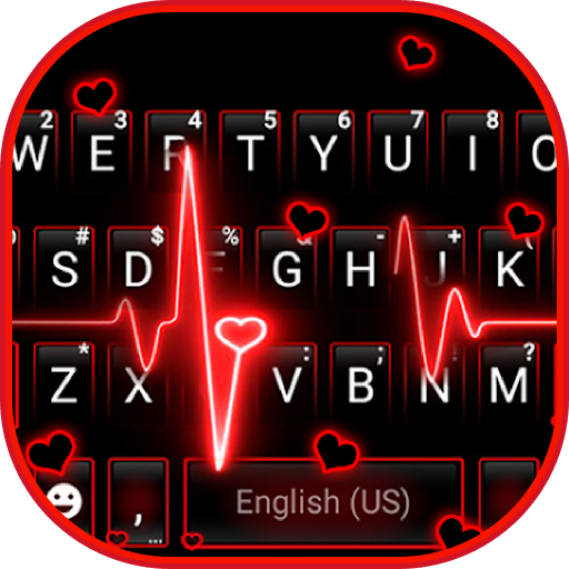 Neon Red Heartbeat Theme