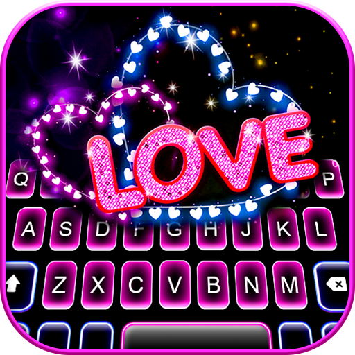 Neon Love Hearts Theme