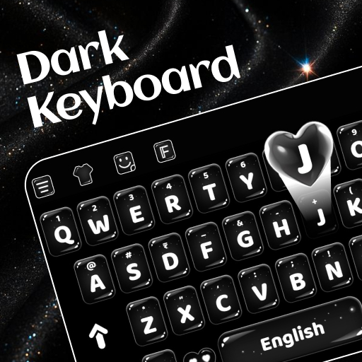 Dark Theme Keyboard-Neon Black