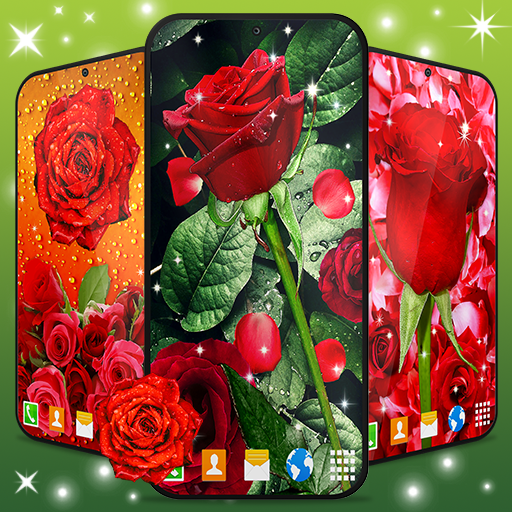 3D Red Rose Live HD Wallpaper