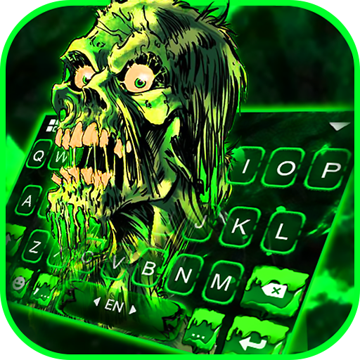 Green Zombie Skull Theme