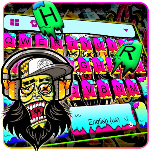 Skull Graffiti Keyboard Theme
