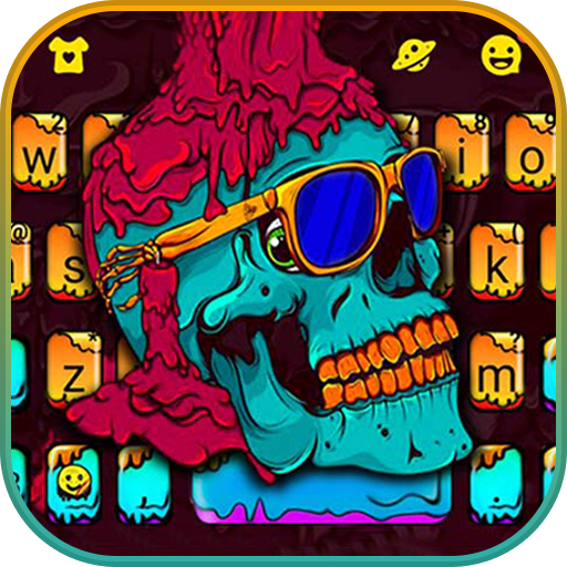 Cool Skull Graffiti Keyboard T