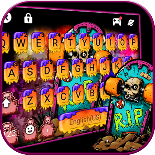 Skate Graffiti Skull Keyboard 