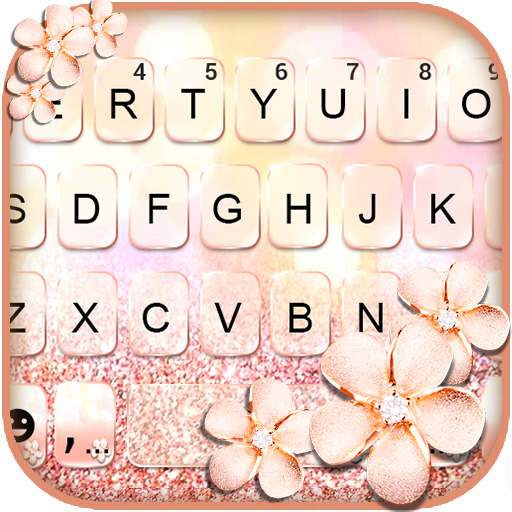 Rose Gold Glitter Keyboard The