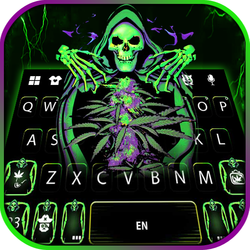 Green Neon Reaper Keyboard Bac