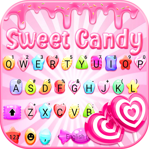 Pink Sweet Candy Keyboard Back