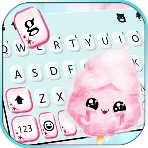 Pink Cotton Candy Keyboard Bac